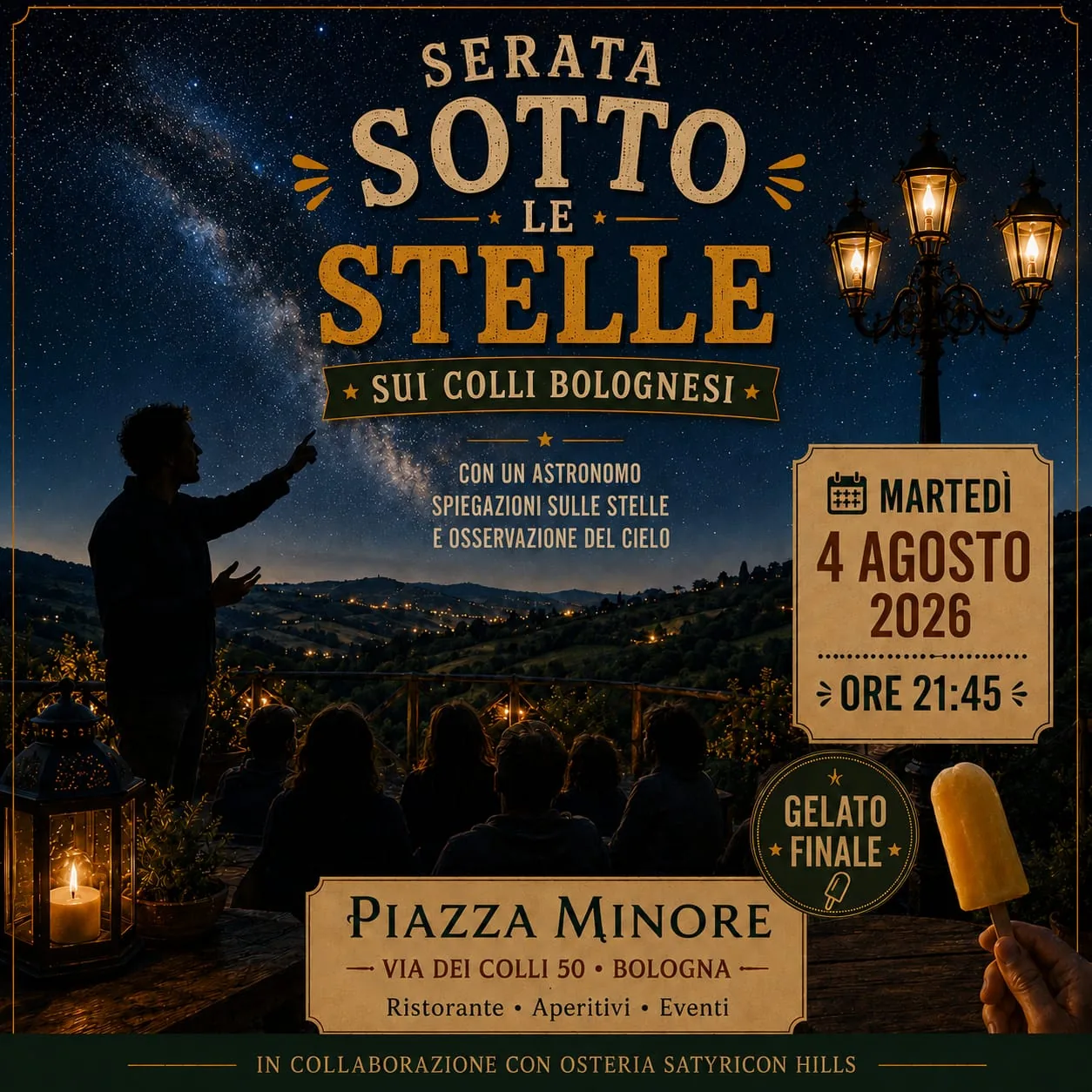 Serata sotto le stelle con astronomo