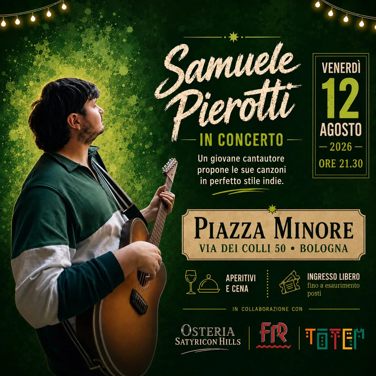 Colli in musica presso Piazza Minore presenta : Samuele Pierotti