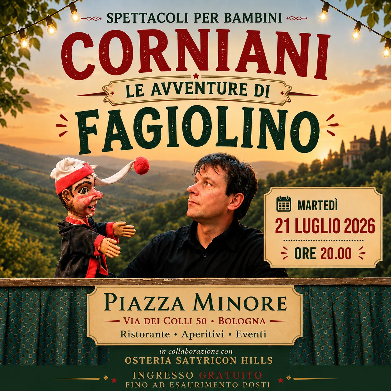 Spettacoli per Bambini presso Piazza Minore – Corniani: Le Avventure di Fagiolino