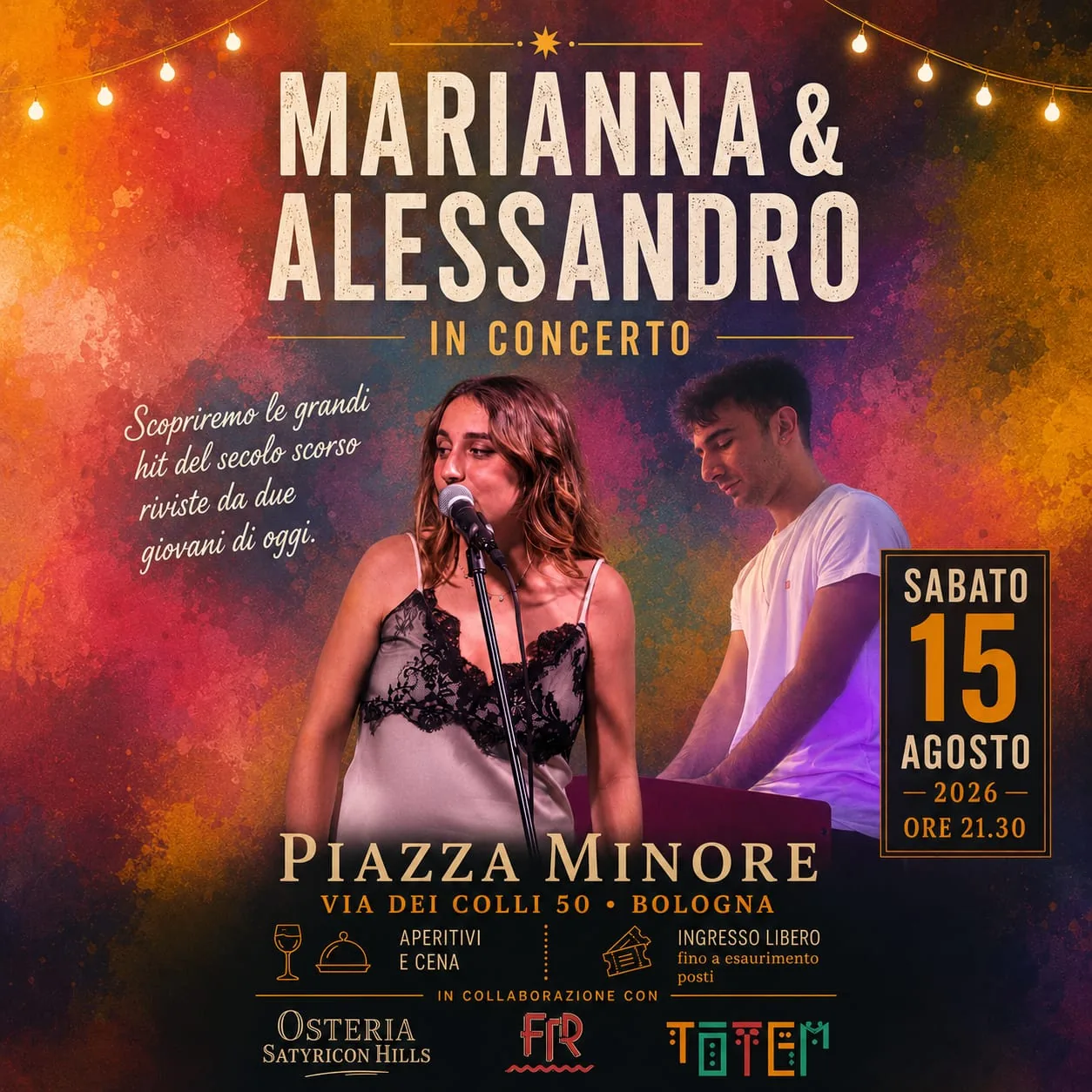 Colli in musica presso Piazza Minore presenta : Marianna & Alessandro