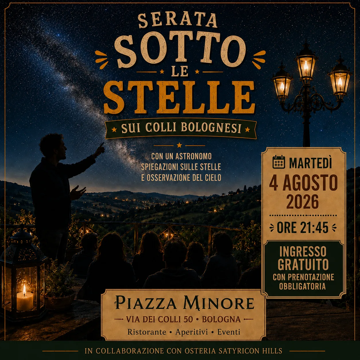 Serata sotto le stelle con astronomo