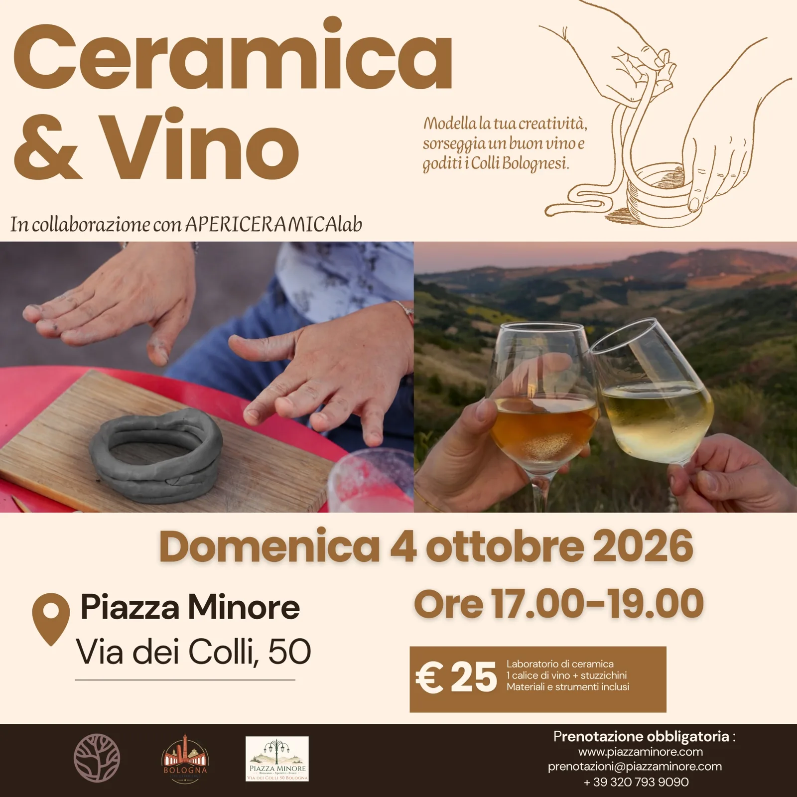Ceramica & Vino: crea, sorseggia e lasciati ispirare a Piazza Minore