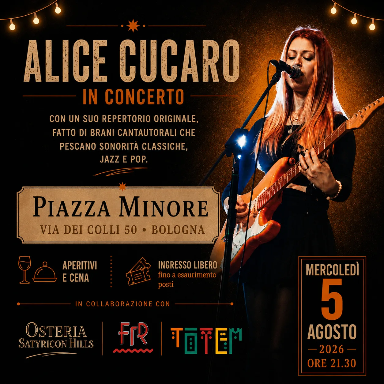 Colli in musica presso Piazza Minore presenta : Alice Cucaro
