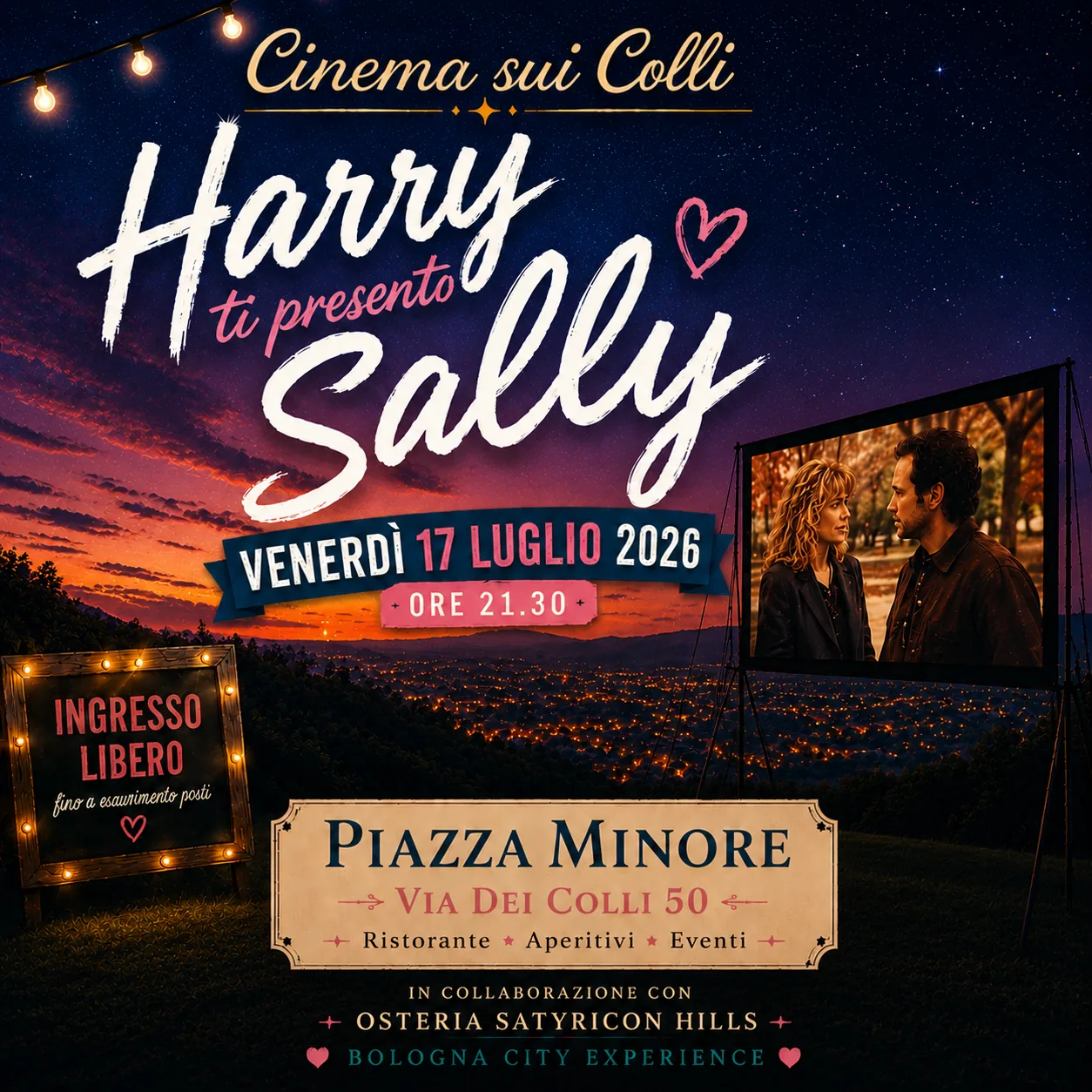 Cinema sui Colli presso Piazza Minore – Harry ti presento Sally