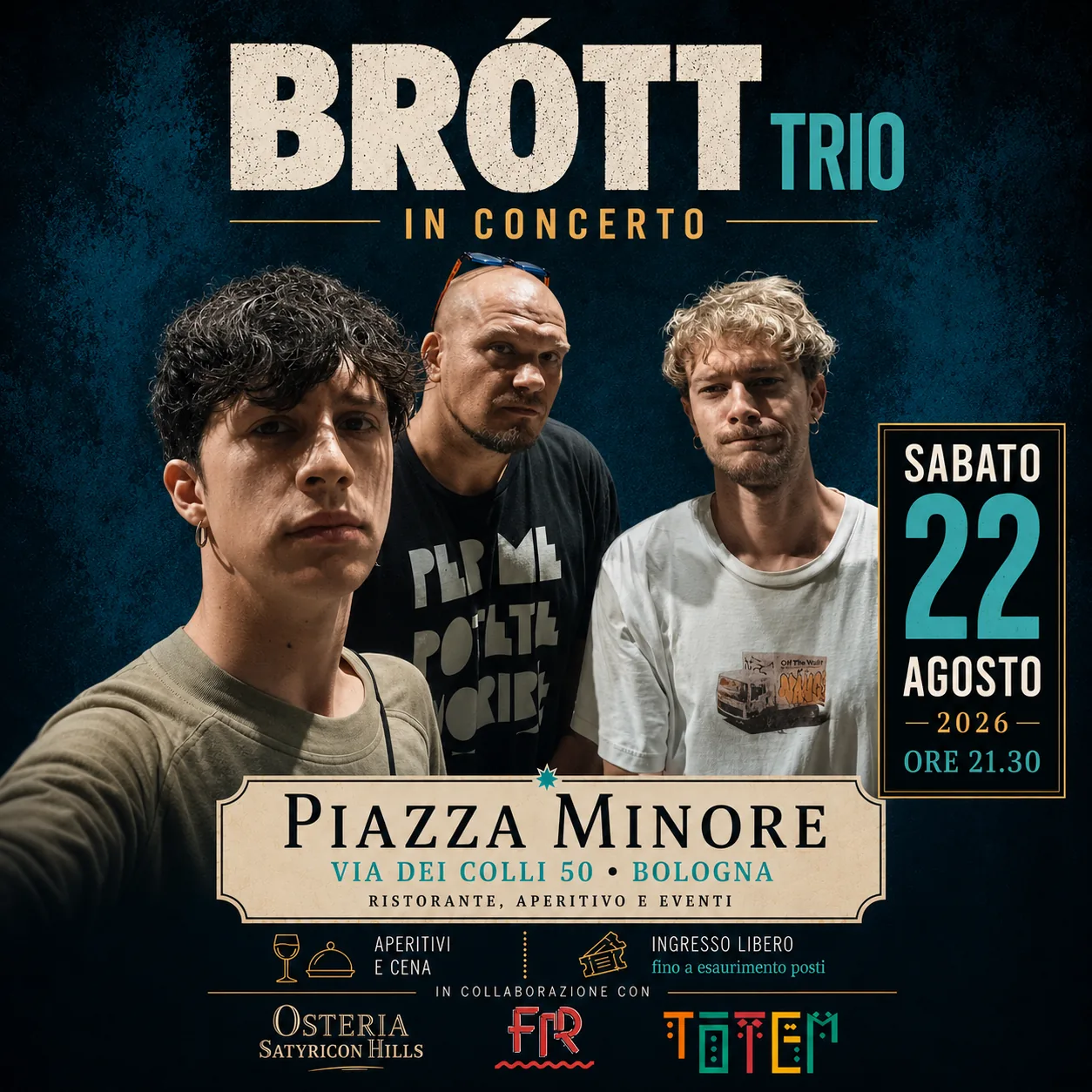 Colli in musica presso Piazza Minore presenta : BRÓTT TRIO